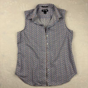 Lands’ End Sleeveless Polo Shirt No Iron Supima Cotton Women's Size 6 100% Silk - Picture 1 of 5