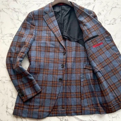 Isaia Men Jacket Check Tailored Cashmere 50 Limited Edition VHTF Popular Product - Image 1 of 4