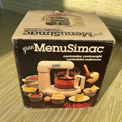 VINTAGE BRAVO SIMAC Robot da cucina GRAN MENU’ NEW OLD STOCK NUOVO IN BOX *36 - Immagine 1 di 4