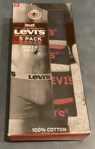 Levi's Underwear Men's Medium Cotton Elastic Waist Boxer Brief Pack of 5 NWT - Picture 1 of 8