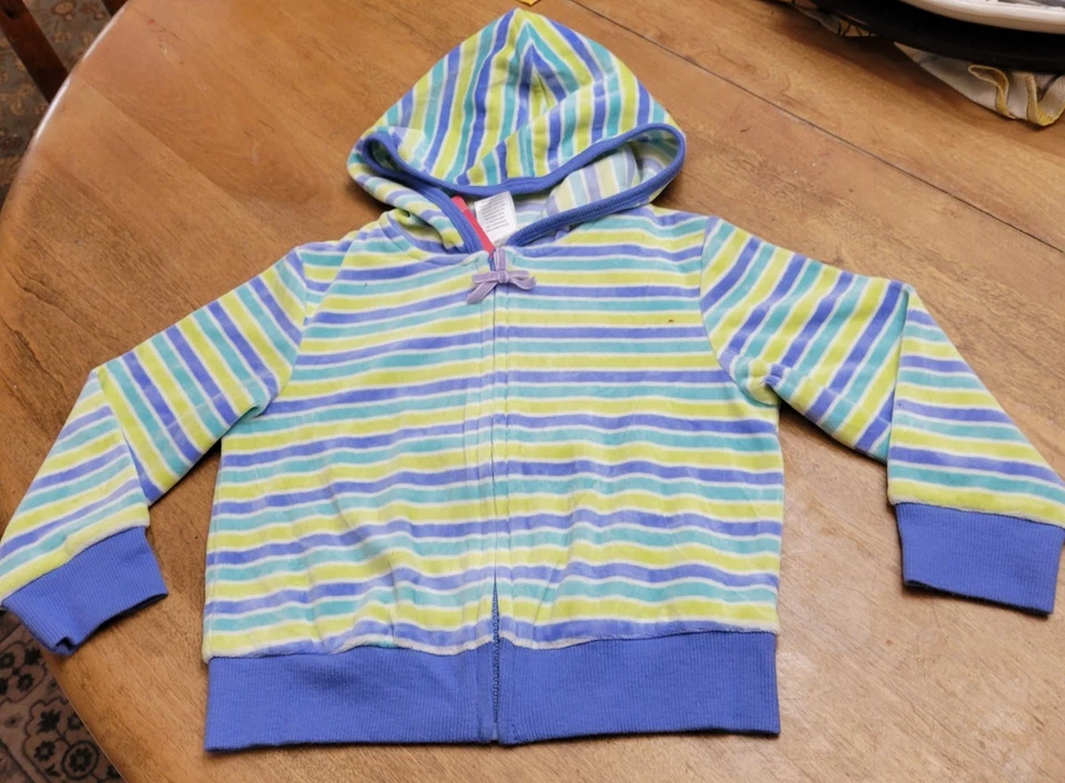 Chaqueta con capucha a rayas Gymboree Sugar and Spice para niñas, talla 4, nueva con etiquetas, 2005 Foto 1 de 1