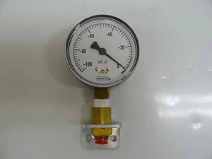 NOSHOK 0 THRU -100 INH20 GAUGE 2 1/2" DIAL - Picture 1 of 2