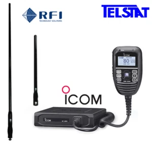 ICOM IC-455 (Replaces IC-450) UHF CB + RFI CDQ5000/CDQ3000 Twin antenna Kit - Picture 1 of 3