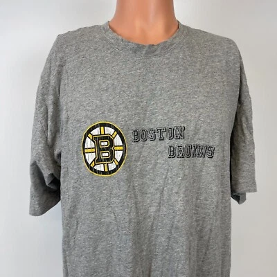 Boston Bruins Retro T Shirt Mens Size L Grey NHL Hockey - Image 1 of 4
