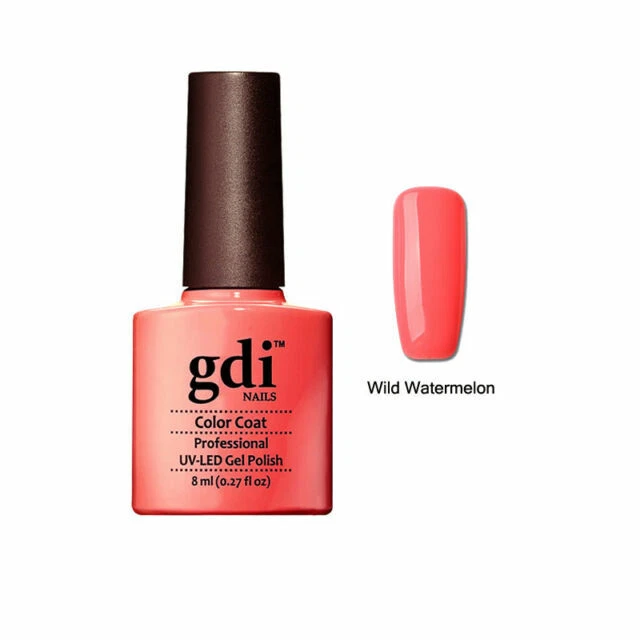GDi Nails F05 Wild Watermelon UV Led Soak Off Gel Nail Polish Varnish 8ml - Orange-red-pink Shade