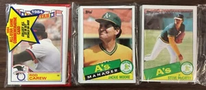 1985 TOPPS Rack Pack ROD CAREW, Steve McCATTY, Ray KNIGHT, Garth IORG Showing - Picture 1 of 24