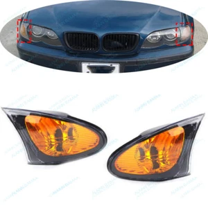 Pair Front Turn Signal Blinker Light For BMW E46 3 Series 325i Sedan 2002-2005 - Picture 1 of 6