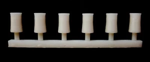 TD01 6 x pequeñas chimeneas redondas impresas en 3D modelo escala O paisajes ferroviarios - Imagen 1 de 4