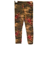 Girl's Leggings by Wonder Nation Size 6/6x Green with Roses all over - Picture 1 of 23
