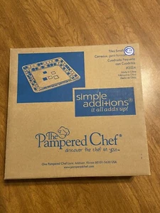 PAMPERED CHEF Simple Additions Tiles Small Square Plate Mosaic 2024 Original Box - Picture 1 of 3