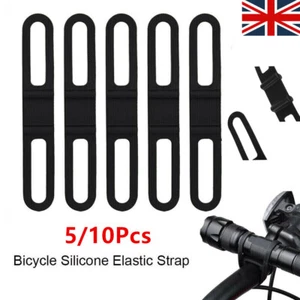5-10Pcs Silicon Strap Bike Bike Torch Holder Bike Phone Mount Elastic Bandage` - Picture 1 of 21