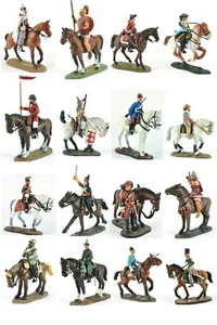 "Figura de soldados líderes Del Prado 1/32 caballería a través de las edades variedad aproximadamente 3.14" - Imagen 1 de 17