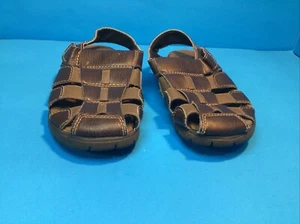 SmartFit Leather Collection Brown Kid's Skid Resistant Sandals Youth Size 2 - Picture 1 of 7