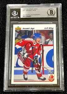 Jaromir Jagr Signed 1991/92 Upper Deck Card #20 Beckett Certified - Picture 1 of 2