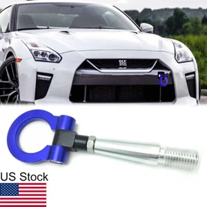 Blue JDM Style Track Racing CNC Tow Hook Ring For Nissan Sentra GTR 370Z Juke - Picture 1 of 6