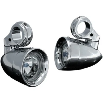 Kuryakyn 5019 Chrome Engine Guard Driving Lights for Harley 1-1/4"  - Image 1 of 2