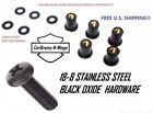 STAINLESS BLACK OXIDE 15 PCS HARLEY ROAD GLIDE WINDSHIELD WELL NUT HARDWARE KIT