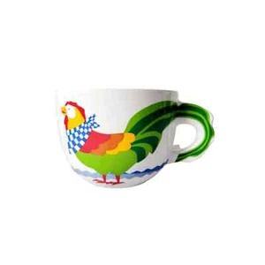 1992 FTD Chicken Jumbo Coffee Cup Soup Mug Rooster Folk Countryside Kitchen - Picture 1 of 4