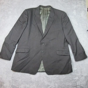 Vintage Givenchy Suit Jacket Mens Size 50 L Gray Pinstriped Union Made USA Paris - Picture 1 of 24