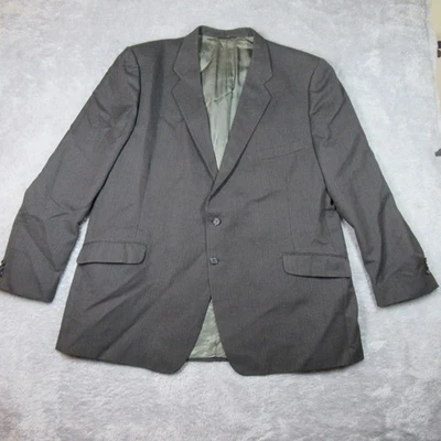 Vintage Givenchy Suit Jacket Mens Size 50 L Gray Pinstriped Union Made USA Paris - Image 1 of 4