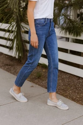 Sapatos femininos Keds tamanho 7 casual listrado azul branco lona com cadarço - Imagem 1 de 4