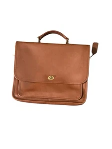 Vtg Coach 5181 Shoulder Bag COLEBROOK Messenger Bag Briefcase British Tan USA - Picture 1 of 19