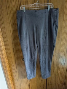NWT $40 Worthington XL Gray Faux Suede Leggings - Picture 1 of 4