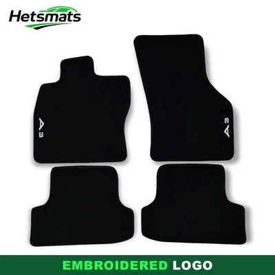 Alfombrillas alfombrillas coche terciopelo negro personalizadas para Audi A3 S3 RS3 2012-2020 Foto 1 de 4