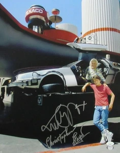 Michael J Fox/Christopher Lloyd Autographed 16x20 Photo "Back To The Future" JSA - Picture 1 of 3