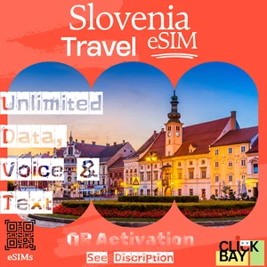 Esim Slovenia Travel eSIM, 35Go de données internet + appels et SMS illimités pendant 30 jours - Photo 1 sur 7