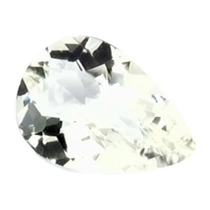 Aquamarine flawless 0.98ct pear goshenite white 100% natural earth mined india - Picture 1 of 3