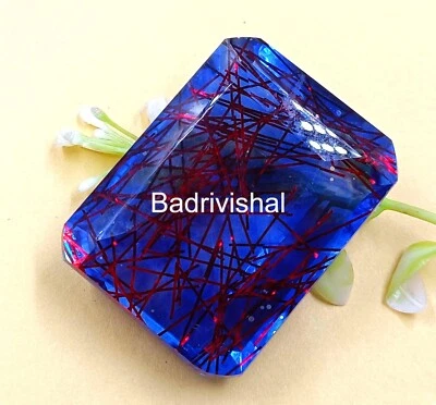 Rutilated Quartz Certified 198 Ct Emerald Cut Bi-Color Gems Hurry Up Now 4JUI - Image 1 of 4