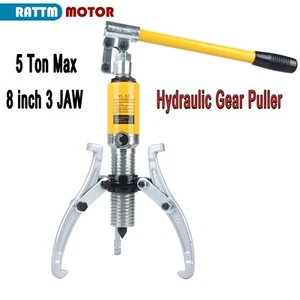 Hydraulic Gear Puller, 5 Ton Max. Capacity Hydraulic Puller,8 inch 3 JAW - Foto 1 di 7