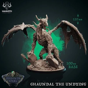 Ghaundal the Undying | Undead Skeleton Dragon Miniature | 3d Printed Mini Figure - Bild 1 von 5