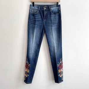 Driftwood Women’s 26 Jackie Floral Embroidered High Rise Skinny Jeans - Picture 1 of 10