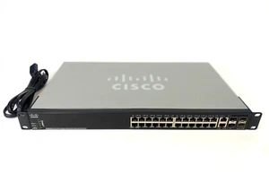 Cisco SG350X-24 24-Port Gigabit PoE Stackable Managed Switch with Power Cord - Picture 1 of 13