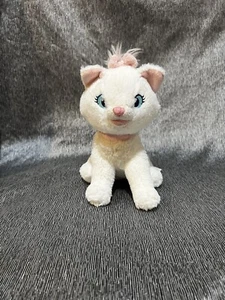 Peluche morbido Disney Store Marie gatto bianco gli aristogatti peluche fiocco rosa - Foto 1 di 7