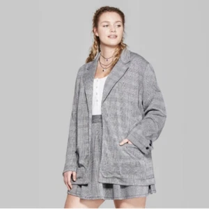 Wild Fable Blazer Glen Plaid Long Sleeve Oversized Career Jacket XXL Micro Print - Picture 1 of 10