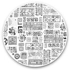 2 x Vinyl Stickers 7.5cm (bw) - Ethnic Pattern Art Tribal African  #42847