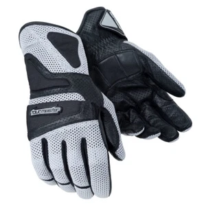 Guantes de admisión de malla de aire/cuero plateados para motocicleta Tourmaster tallas XS y S - Imagen 1 de 1