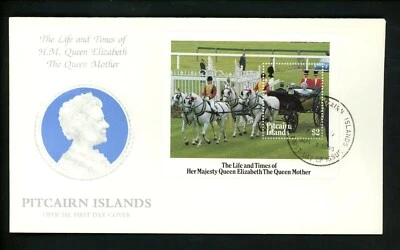 Postal History Pitcairn Islands FDC #257 S/S Queen Elizabeth royalty 1985 - Image 1 of 2