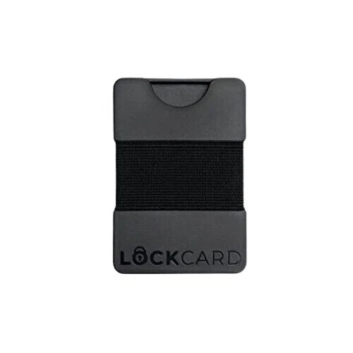 LOCKCARD Geldbörse Kartenetui für bis zu 15 Karten & Bargeldfach - Schwarz