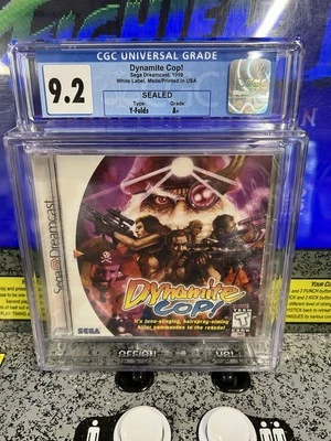 Sega Dreamcast Dynamite Cop 1999! Calificado CGC 9.2 A+ Pliegue en Y Sellado TOTALMENTE NUEVO Foto 1 de 4