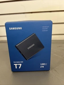 Samsung T7 2TB USB 3.2 Portable Solid State Drive - Titan Grey - Photo 1/4
