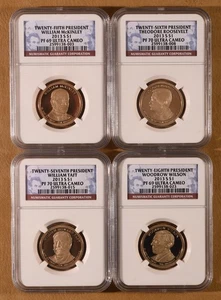 2013 Proof Presidential Dollar 4-Coin Set NGC PF 69 Ultra Cameo - Picture 1 of 2