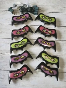 Vintage Rubies Halloween "FLEDERMAUSAUGEN" Blasform Lichterkette 10 gruselige Terrasse Party  - Bild 1 von 9