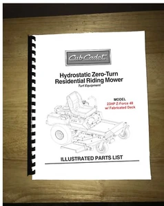 Cub Cadet Zero Turn Z-Force 48 Parts Manual - Picture 1 of 1