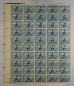 US SCOTT 1017 PANE OF 50 NATIONAL GUARD STAMPS 3 CENT FACE MNH - Picture 1 of 1