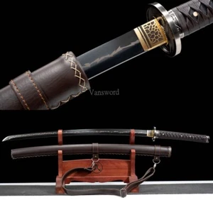 1095 High Carbon Steel Hattori Hanzo's Blade Japanese Katana Sword PU Saya 60HRC - Picture 1 of 13