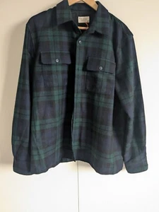 Nudie jeans Sten Blackwarch wool shirt size L - Picture 1 of 8